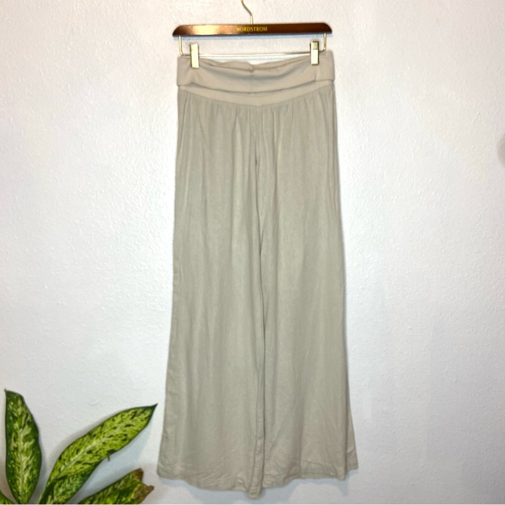 Elegant Cream Wide-Leg Pants